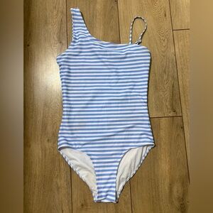 H&M Blue and White Striped Kids Swimsuit